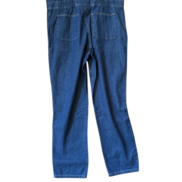 FREE PEOPLE LEE UNION-ALLS RETRO DENIM JEAN UTILITY JUMPSUIT ROMPER COVERALL XS - Picture 6 of 16